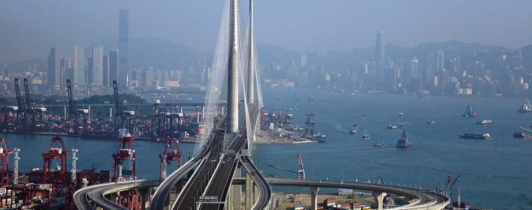 Stonecutters Bridge, in Singapore